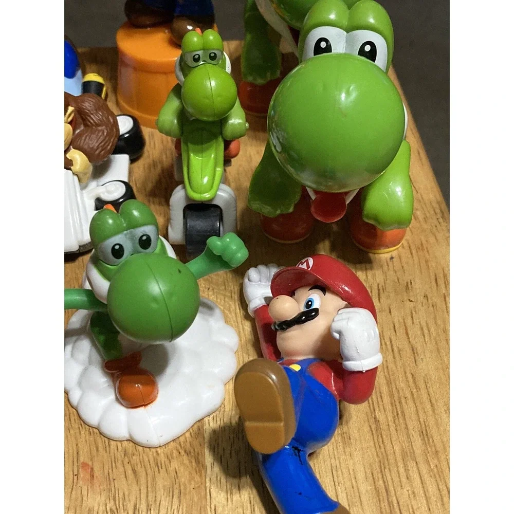 Super Mario Bros Kart Racers Figures Yoshi Princess War Kong Mario Mcdonalds LOT